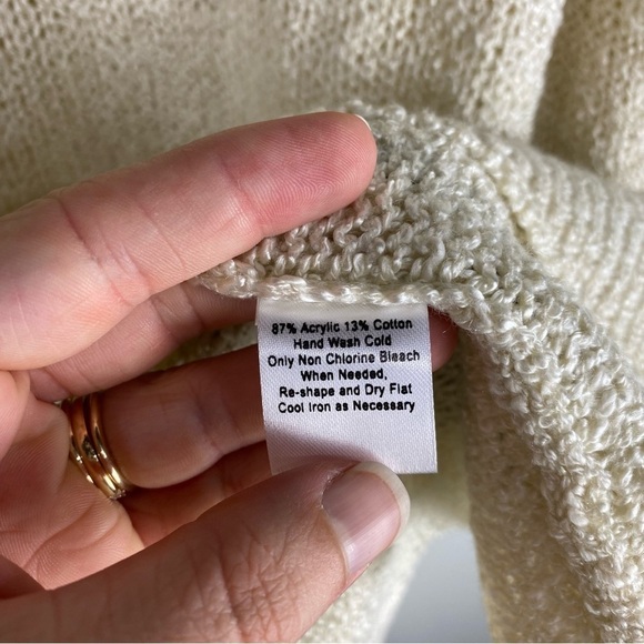 River Crochet Knit Colorblock Cowlneck Pullover Sweater Shirt Top Size XS (NWT) - Picture 4 of 5